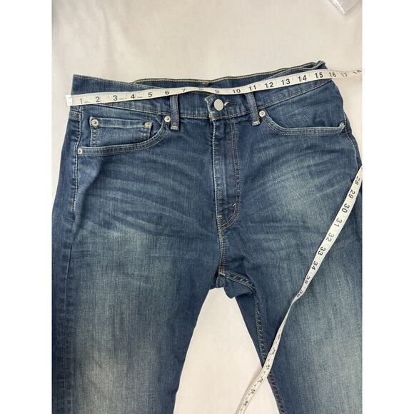 Levi's 505 Regular Fit Straight Leg Jeans Men 33 * 30 Medium Wash Grunge Zip Fly - Picture 3 of 10